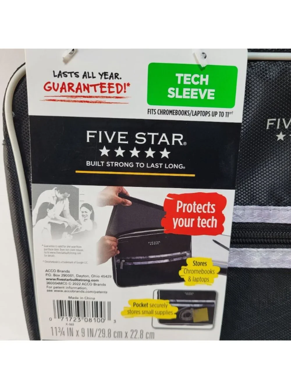 Mead Five Star Tech Sleeve Chromebook & Laptop Storage 11